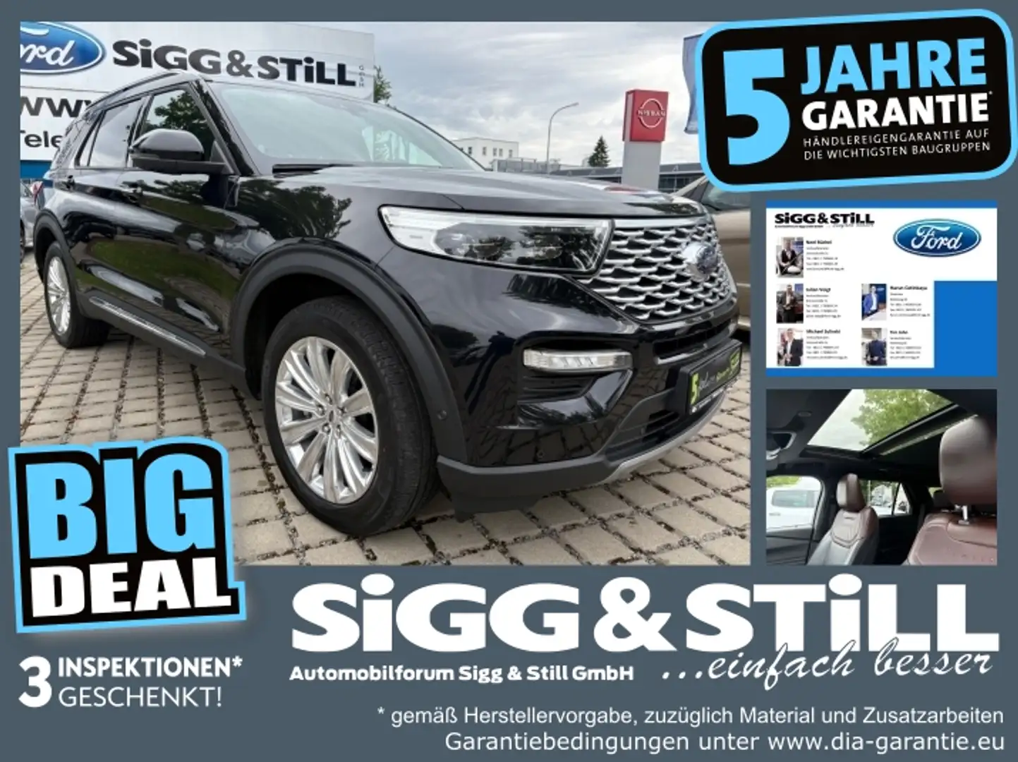 Ford Explorer Plug-in-Hybrid Platinum AHK*PANO*LED*7-SITZE Schwarz - 1
