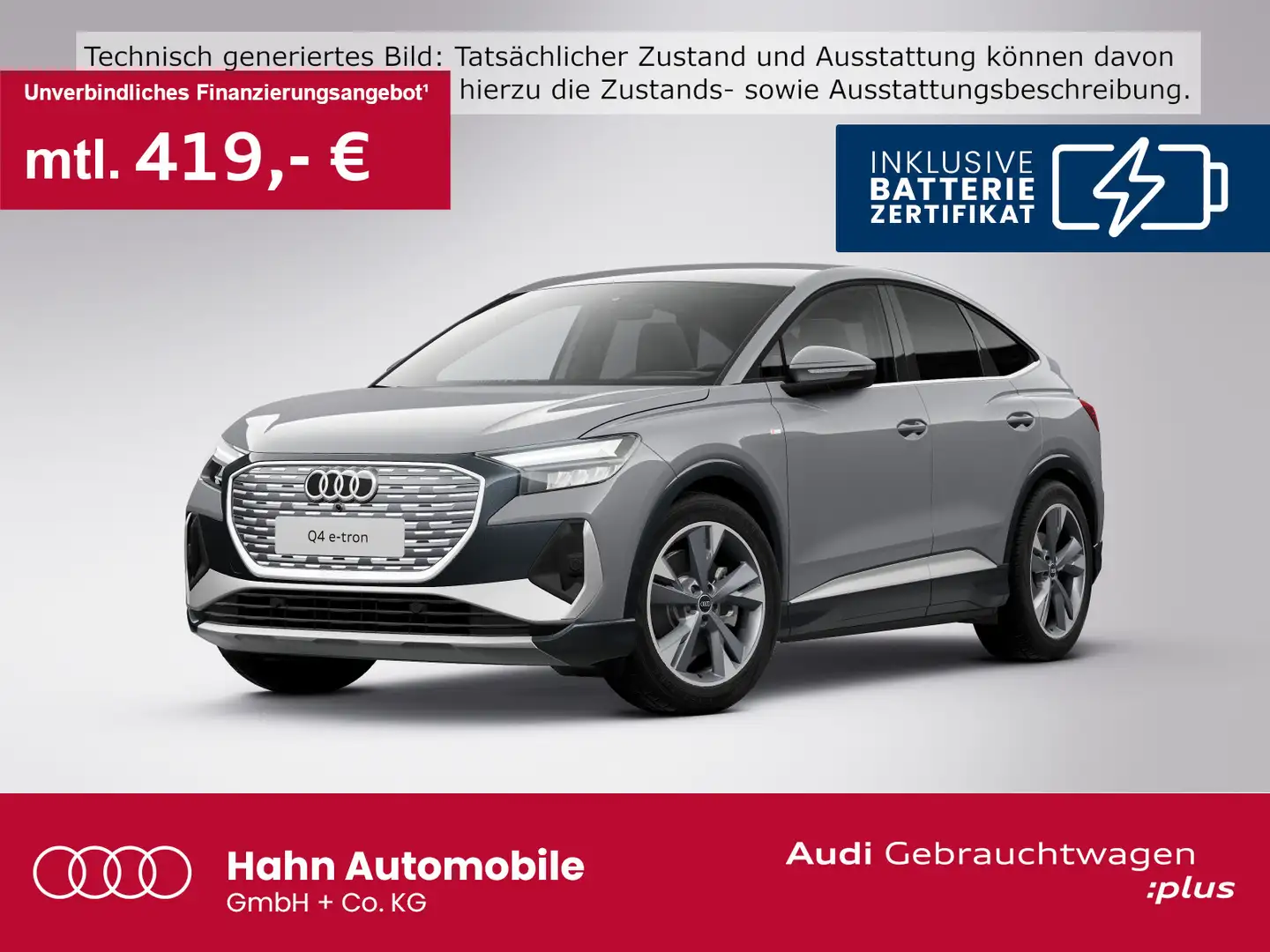 Audi Q4 e-tron 40 S line AHK ACC Navi Virtu Grau - 1