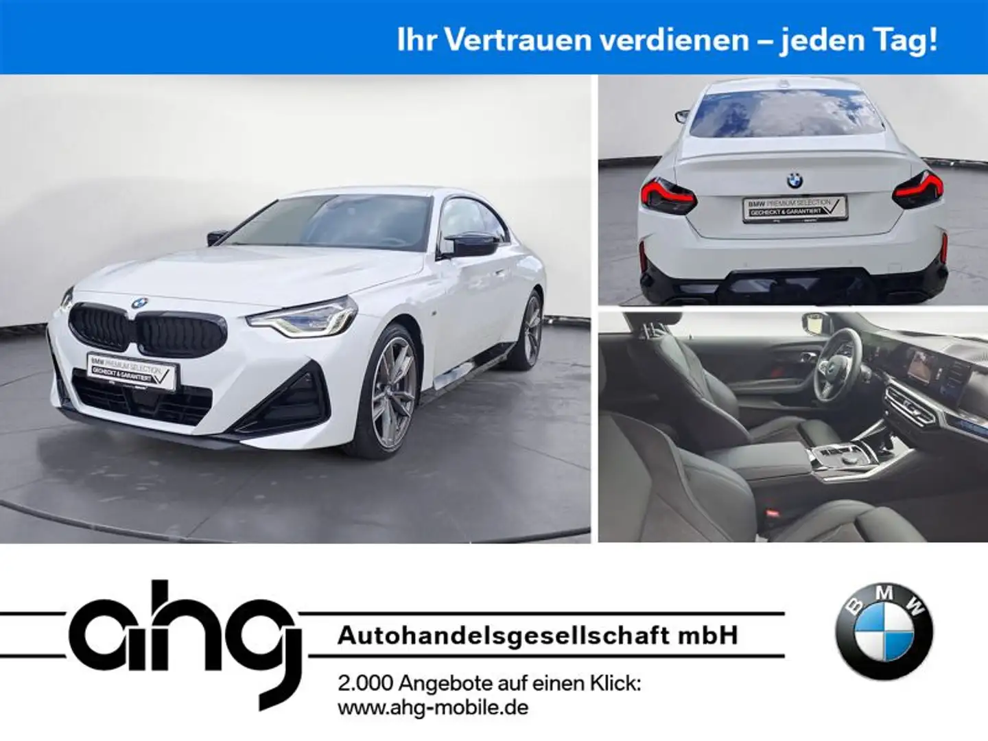 BMW 240 A Coupe ACC Navi Prof. Lenkradheizung Sport Weiß - 1
