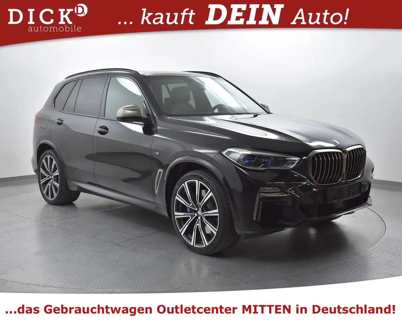 BMW X5 M d EXCLUS+SHADO+PANO+STDHZ+360+TV+22"+VOLL+ Noir - 1