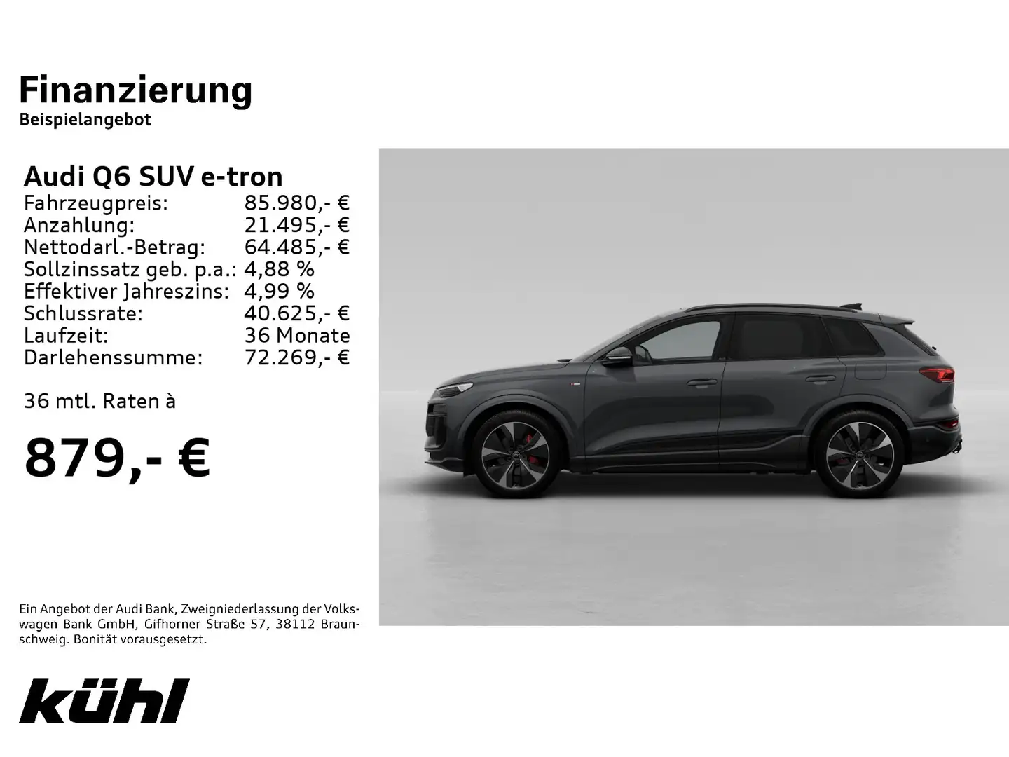 Audi Q6 performance 225 kW performance edi Grijs - 2