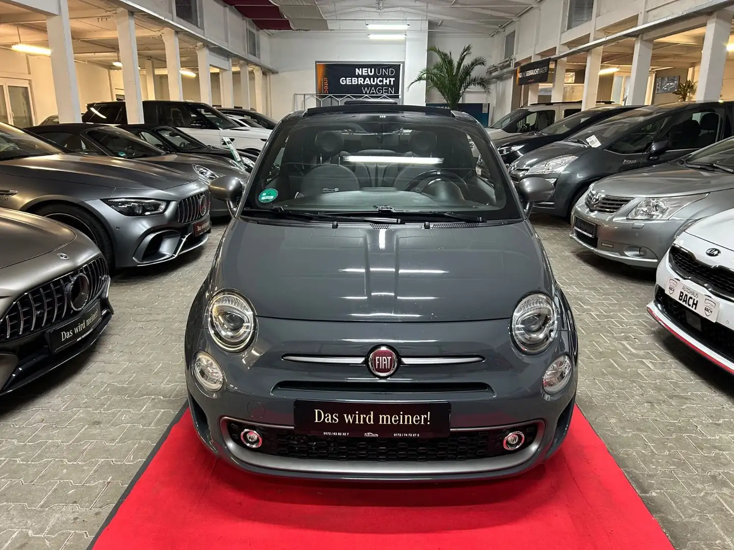 Fiat 500 S Cabrio*1.HAND*TÜV NEU*SERVICE NEU*PDC* Grau - 2