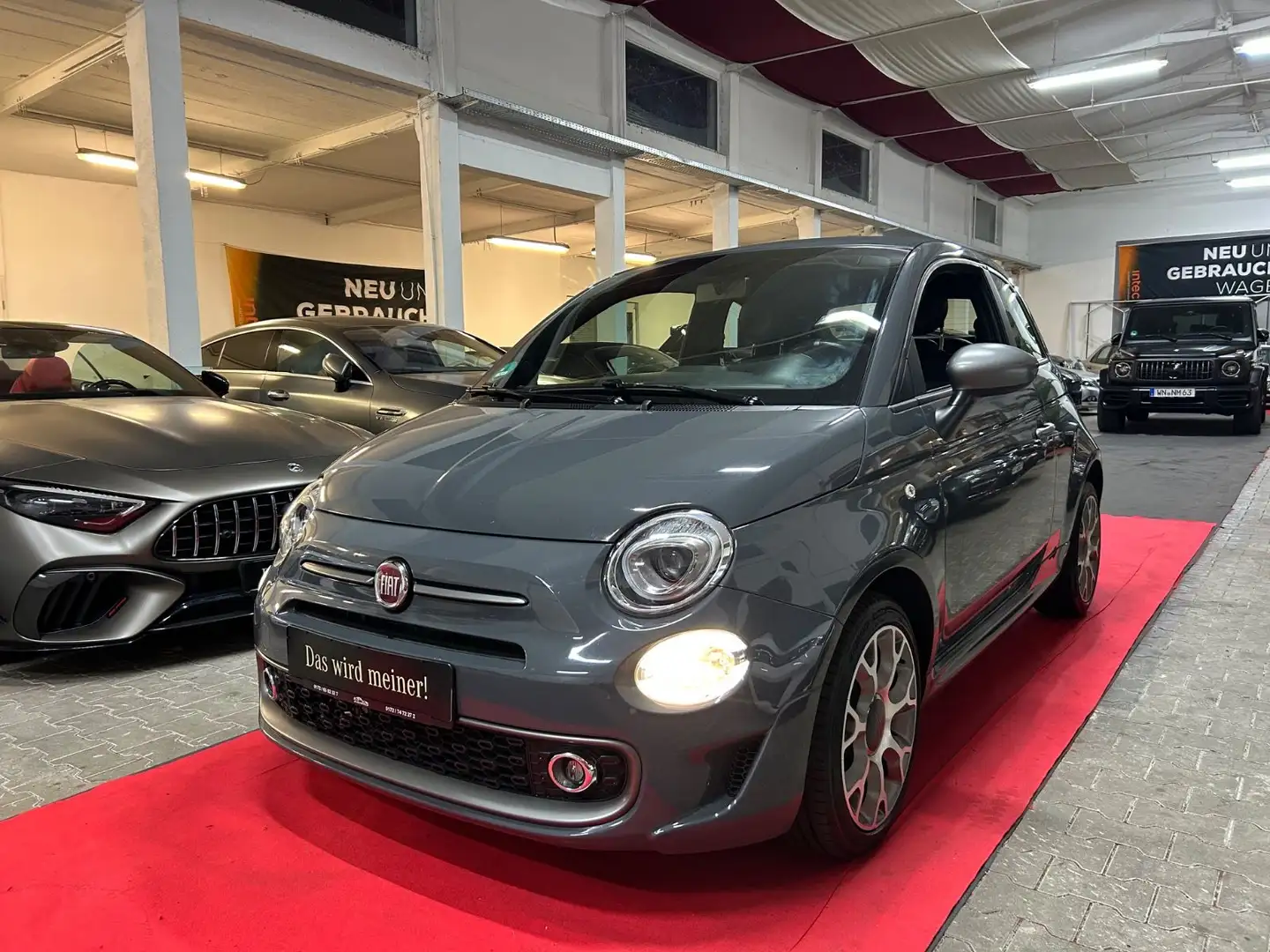 Fiat 500 S Cabrio*1.HAND*TÜV NEU*SERVICE NEU*PDC* Grau - 1