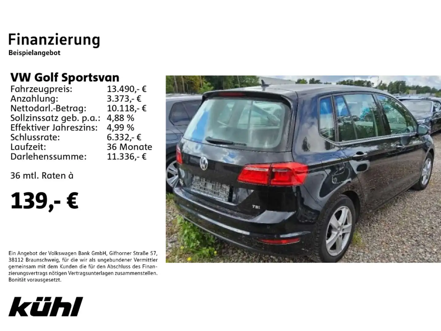 Volkswagen Golf Sportsvan 1.2 TSI Trendline Schwarz - 2
