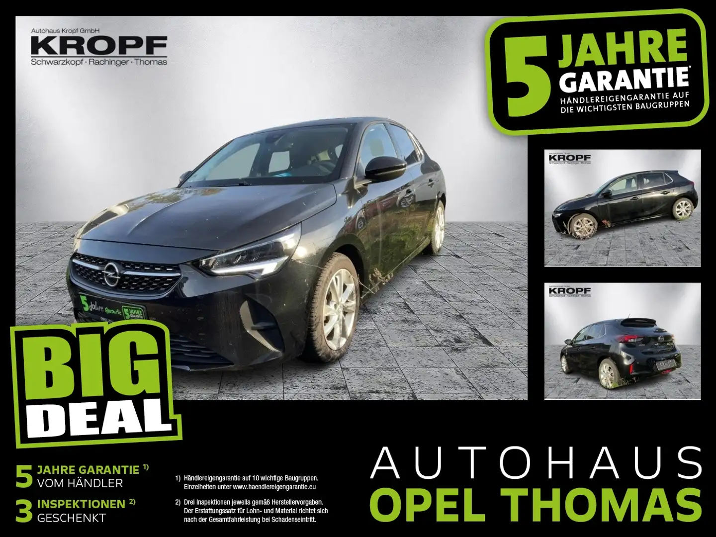 Opel Corsa F 1.2 Elegance FIN ab 2,99% LED Schwarz - 1