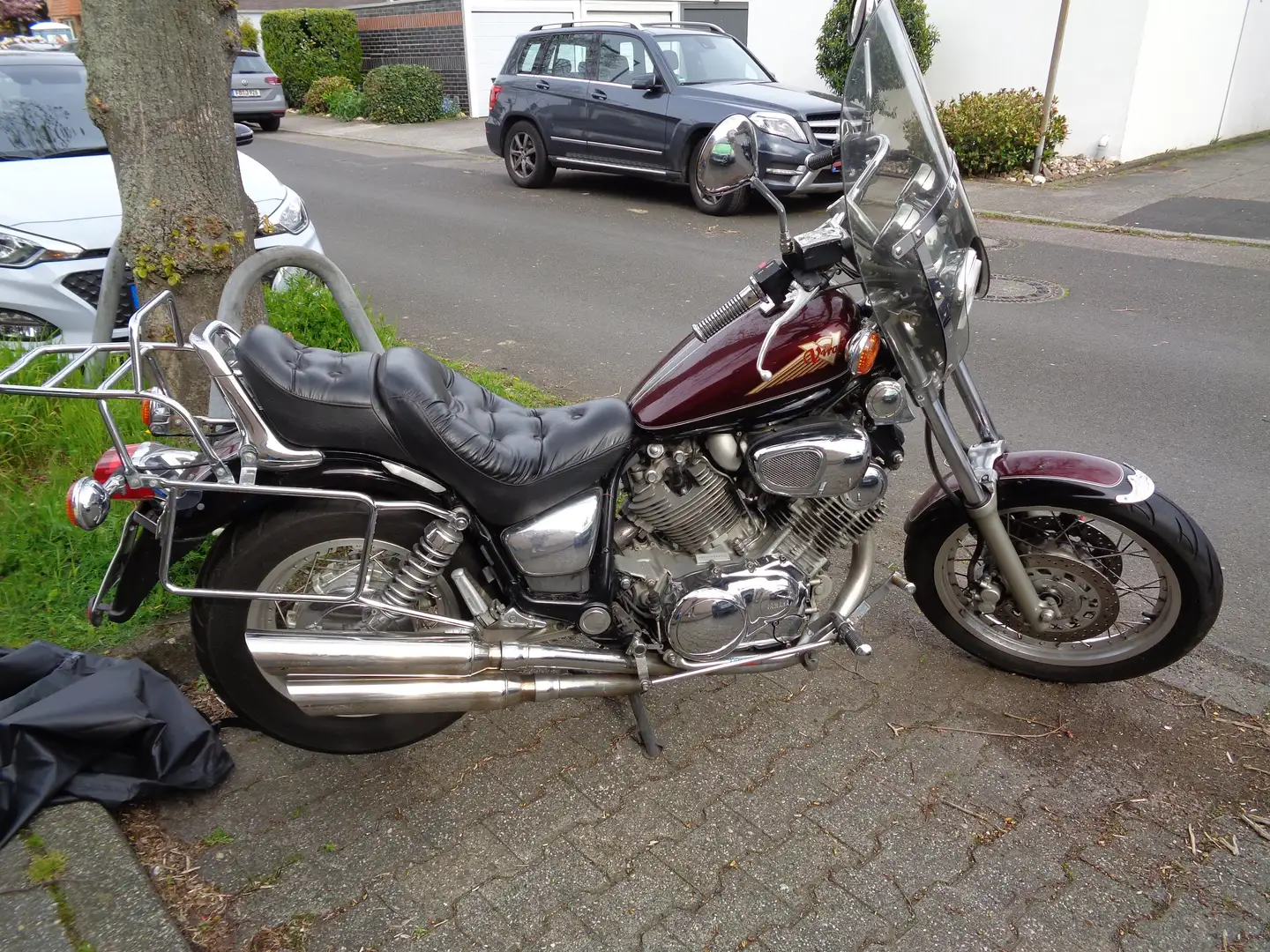 Yamaha XV 750 mit Winschutzscheibe Red - 2