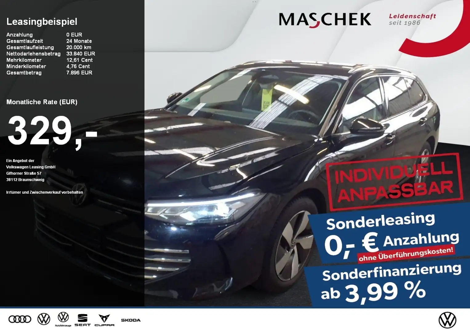 Volkswagen Passat Business 1.5 e-Hybrid HUD AHK Rear View Navi Schwarz - 1