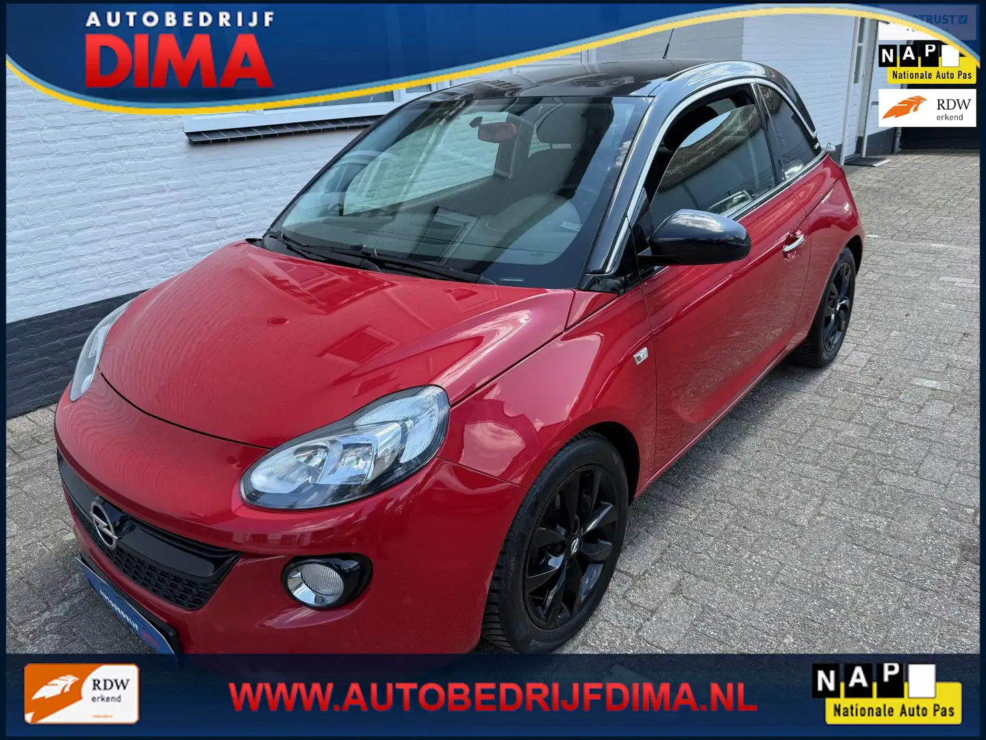 Opel Adam 1.2 Jam Favourite/ Airco/ Cruise Control Rood - 1