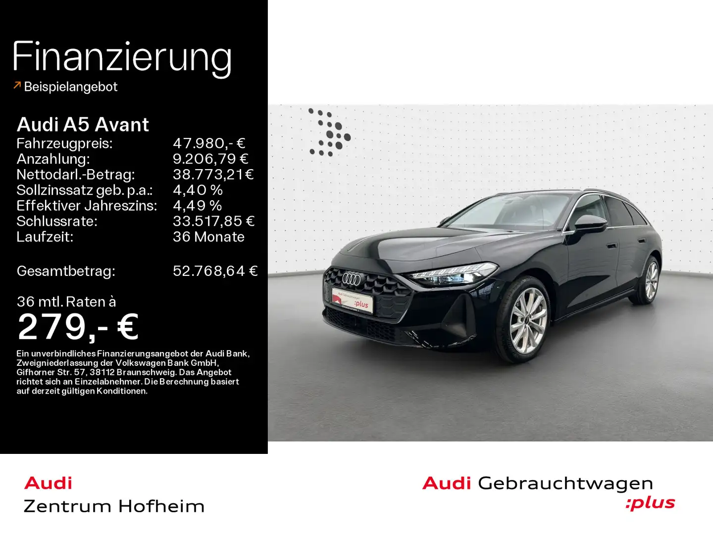 Audi A5 40 TDI S tro*B&O*HUD*LED*Virtual*Navi+* Schwarz - 1