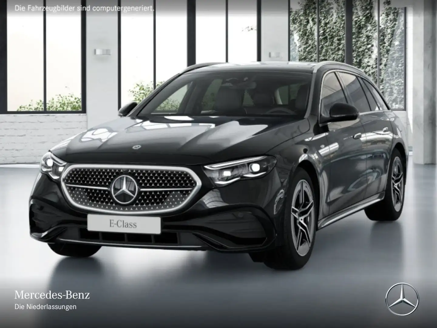 Mercedes-Benz E 300 de T 4M Hybrid AMG 360° Pano Burmester HUD Schwarz - 2