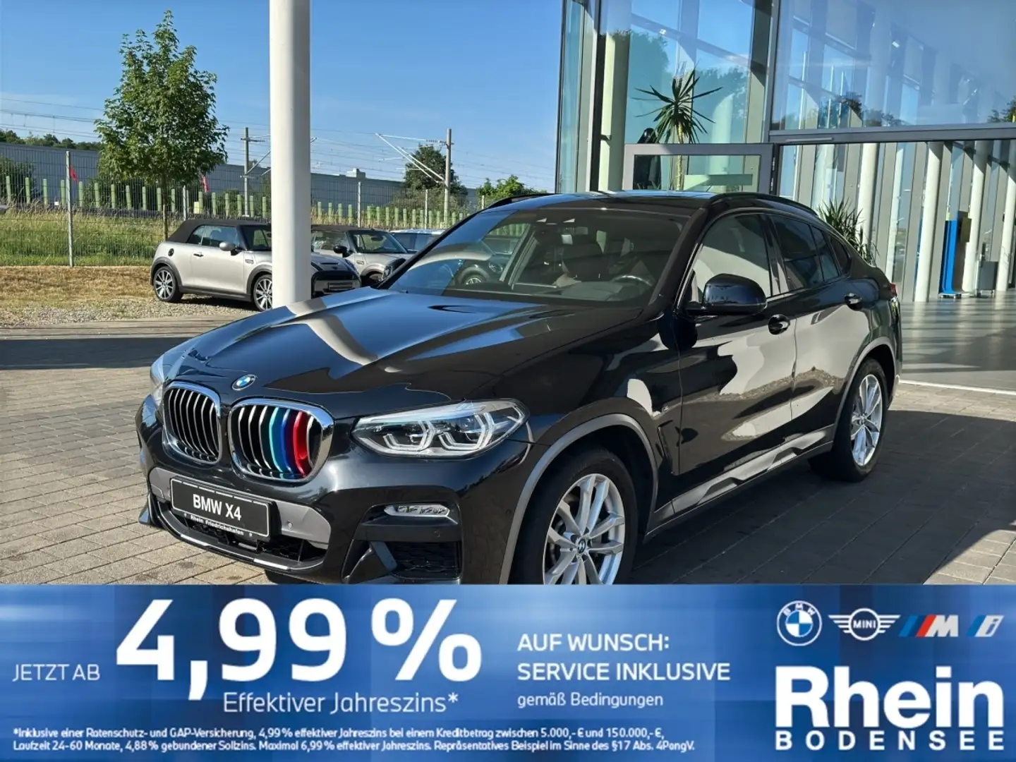 BMW X4 xDrive25d ACC HeadUP Panorama SH vo+hi HiFi Schwarz - 1