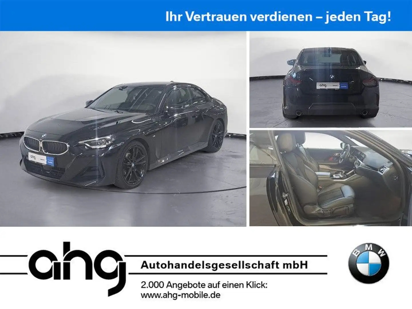 BMW 220 i Steptronic Coupe M Sport Sport Aut. AHK Schwarz - 1