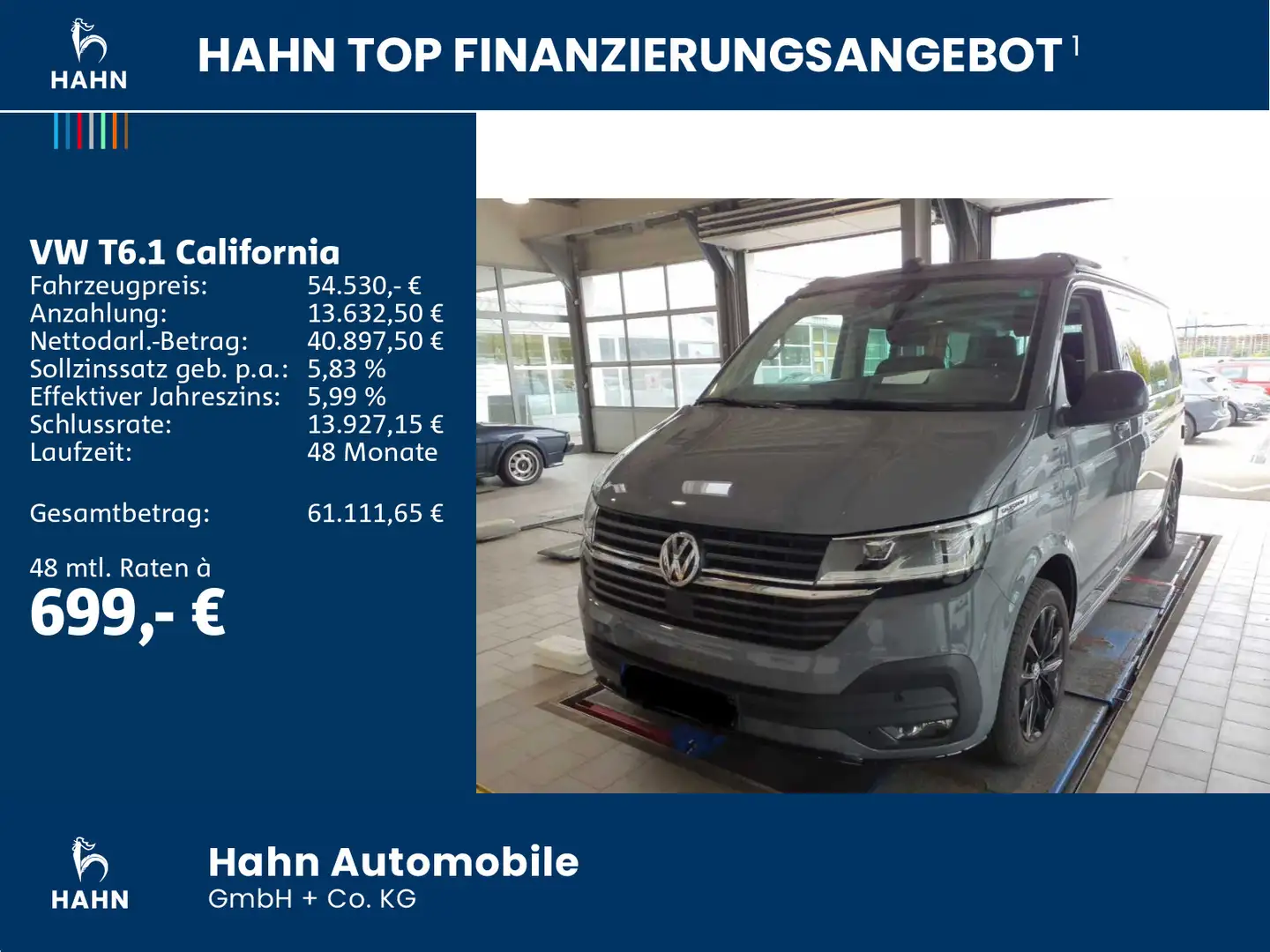 Volkswagen T6.1 California Beach Tour Edition 2.0TDI DSG AH Grau - 2