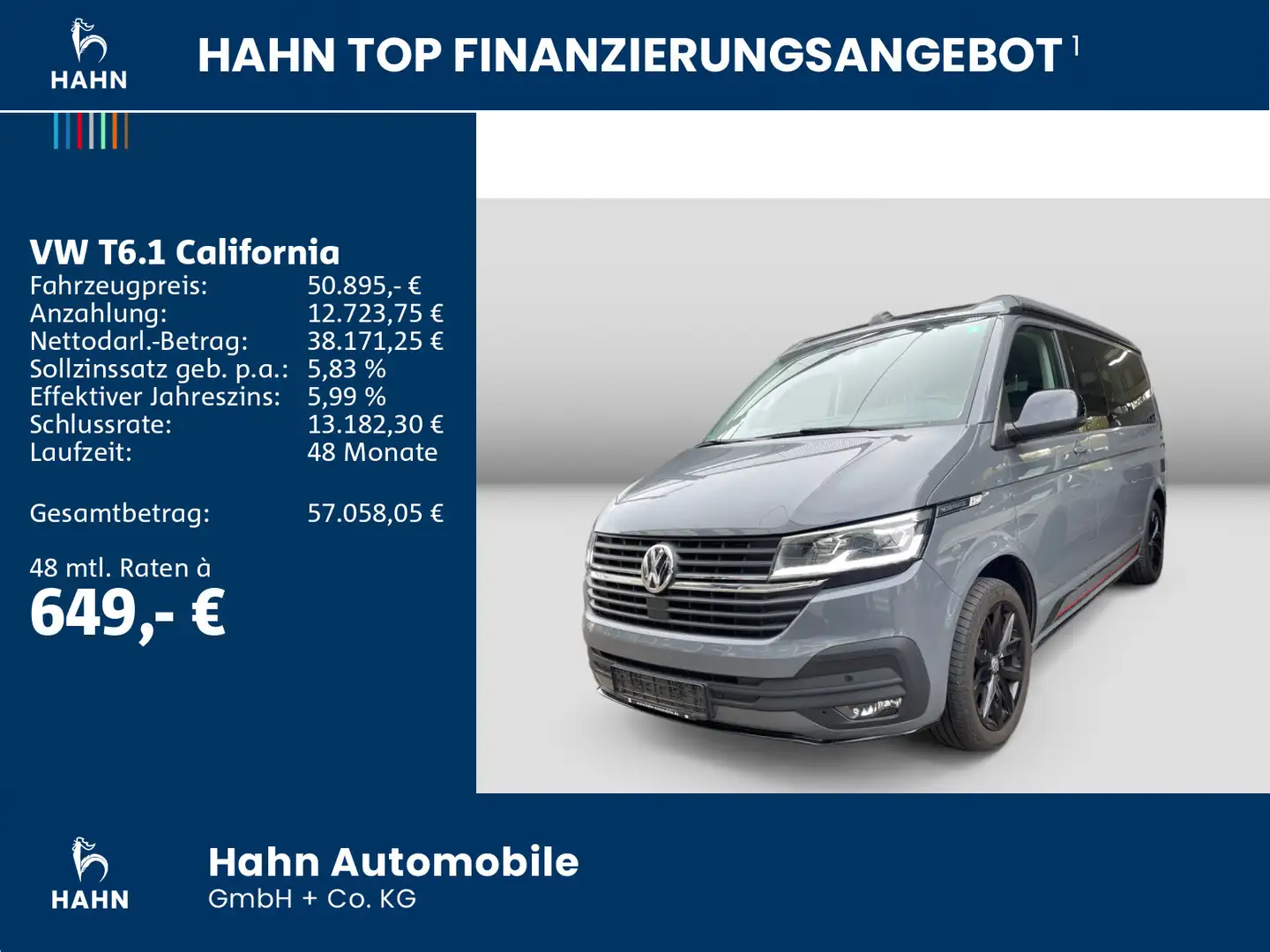 Volkswagen T6.1 California Beach Tour Edition 2.0TDI DSG AH Grau - 2