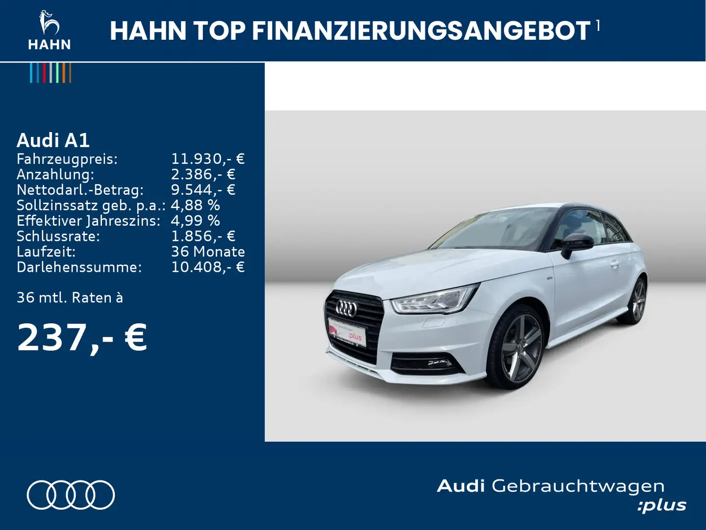 Audi A1 1.0TFSI 5-Gang admired S-line Xenon Sport PDC Weiß - 2