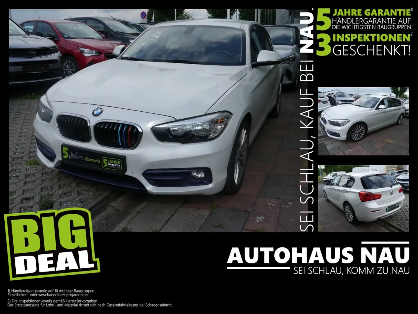 BMW 116 d Sport Line incl.Big Deal inspektionspaket Bianco - 1