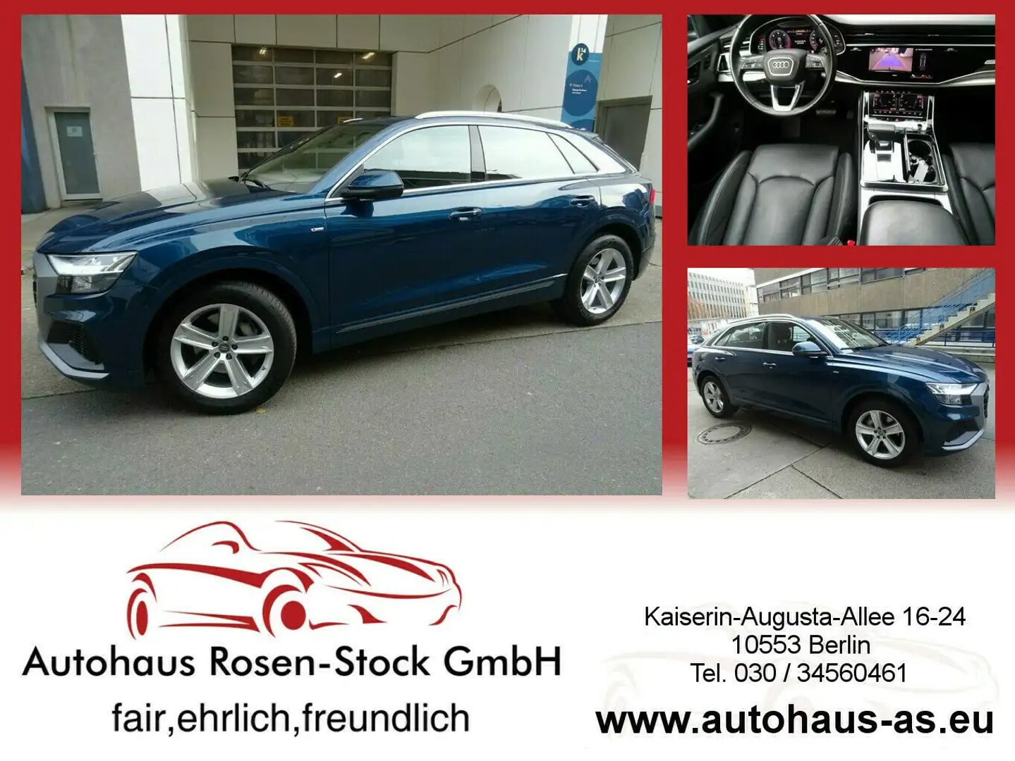 Audi Q8 50 TDI Quattro Tiptronic,S-Line,Leder,AHK Blau - 1