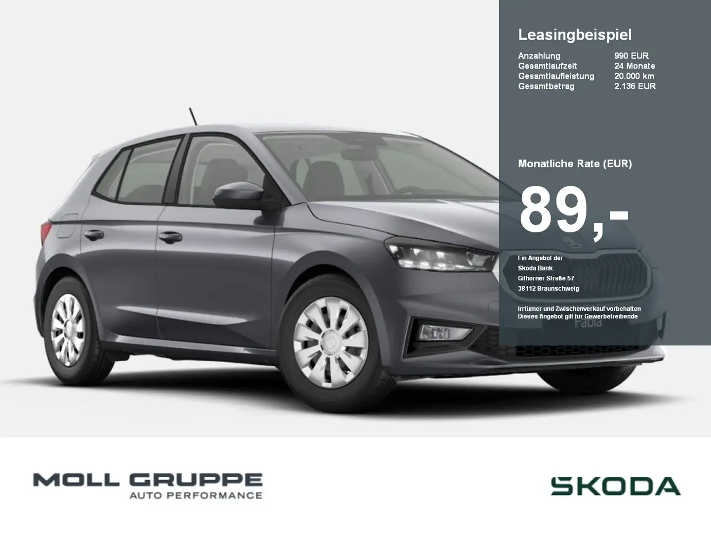 Skoda Fabia 1.0 MPI Essence LED PDC SHZ SOUNDSYS SPURH Grau - 1