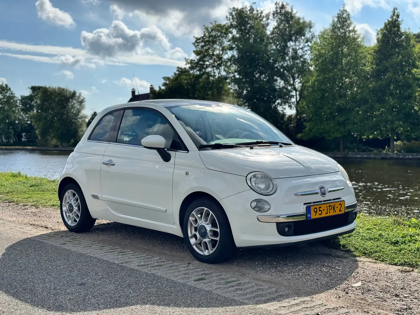 Fiat 500 1.2 Lounge Airco Automaat Wit - 1