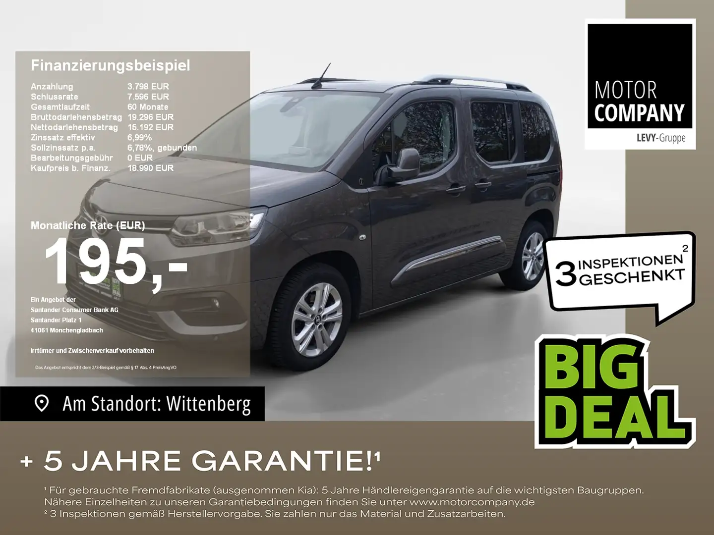 Toyota Proace City Verso 1.2 L1 D Team Deutschland ACC Gris - 1