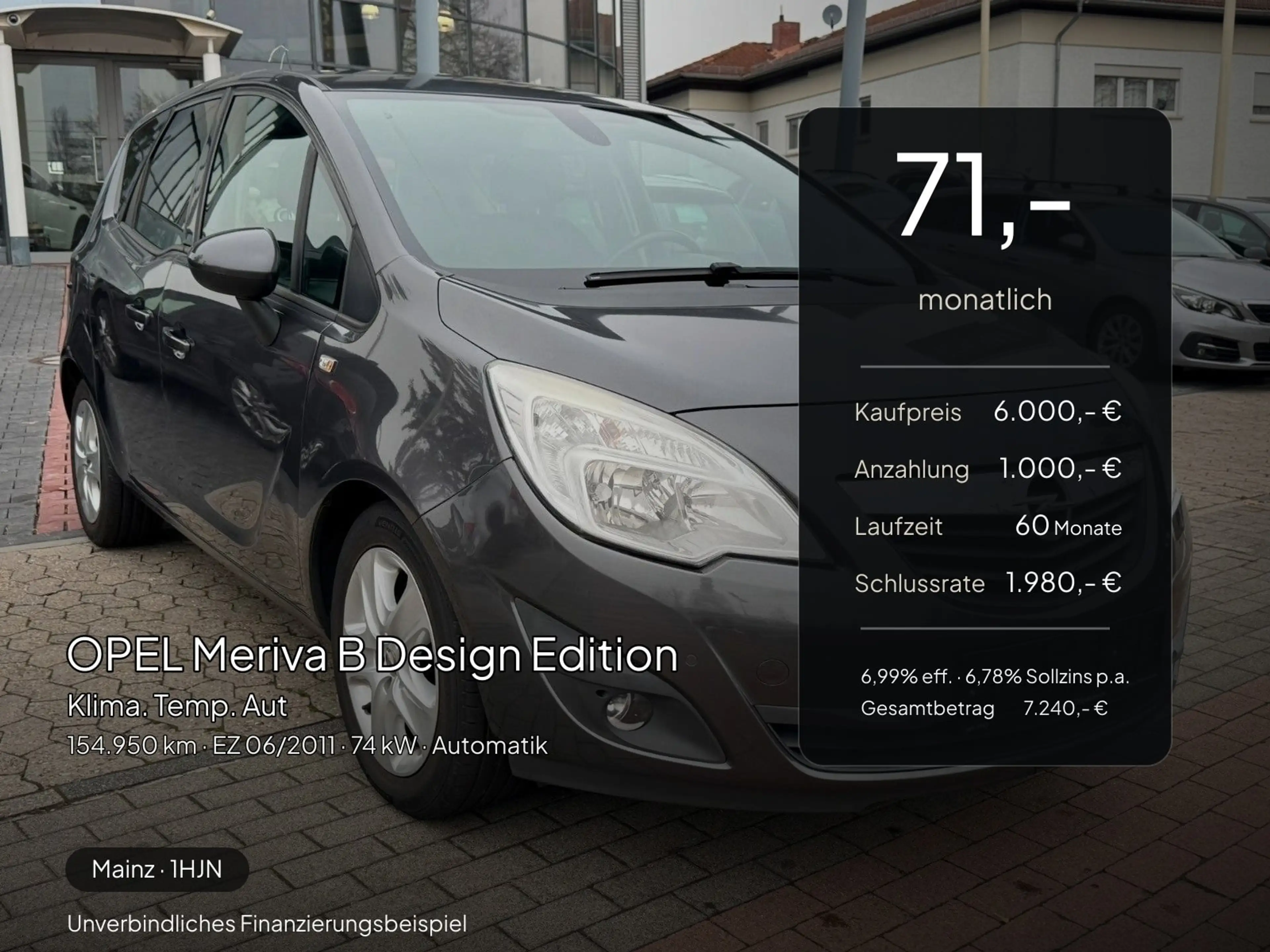 Opel Meriva Meriva B Design Edition Klima. Temp. Aut. — photo 2