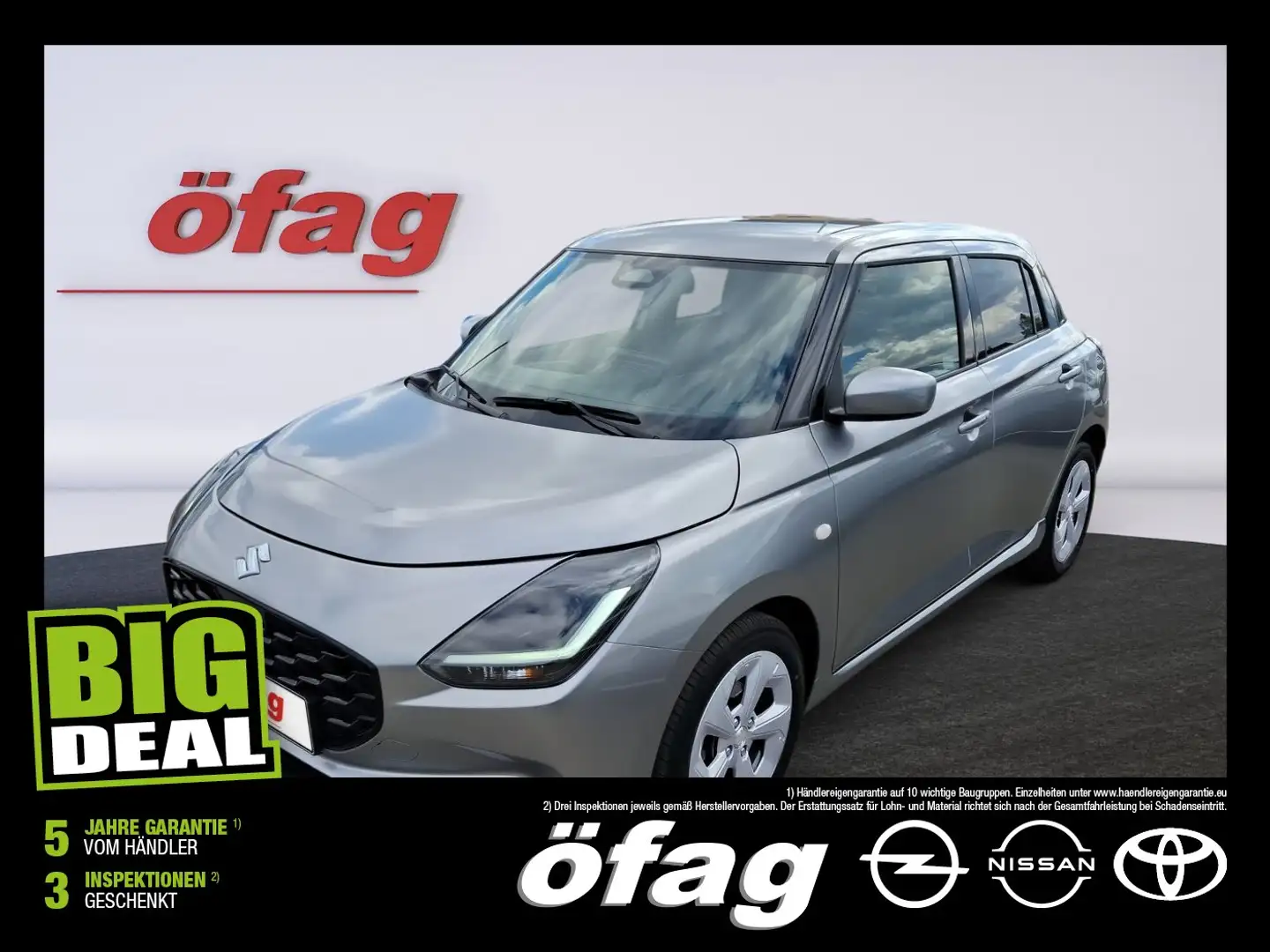 Suzuki Swift 1.2 Dualjet 61 kW shine ACC+LED+Navi+SHZ Grau - 1