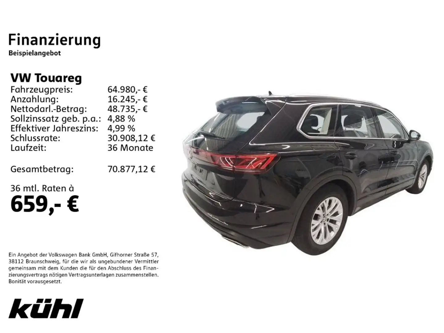 Volkswagen Touareg 3.0 TDI 4M Tip Elegance Luft IQ.Light St Schwarz - 2