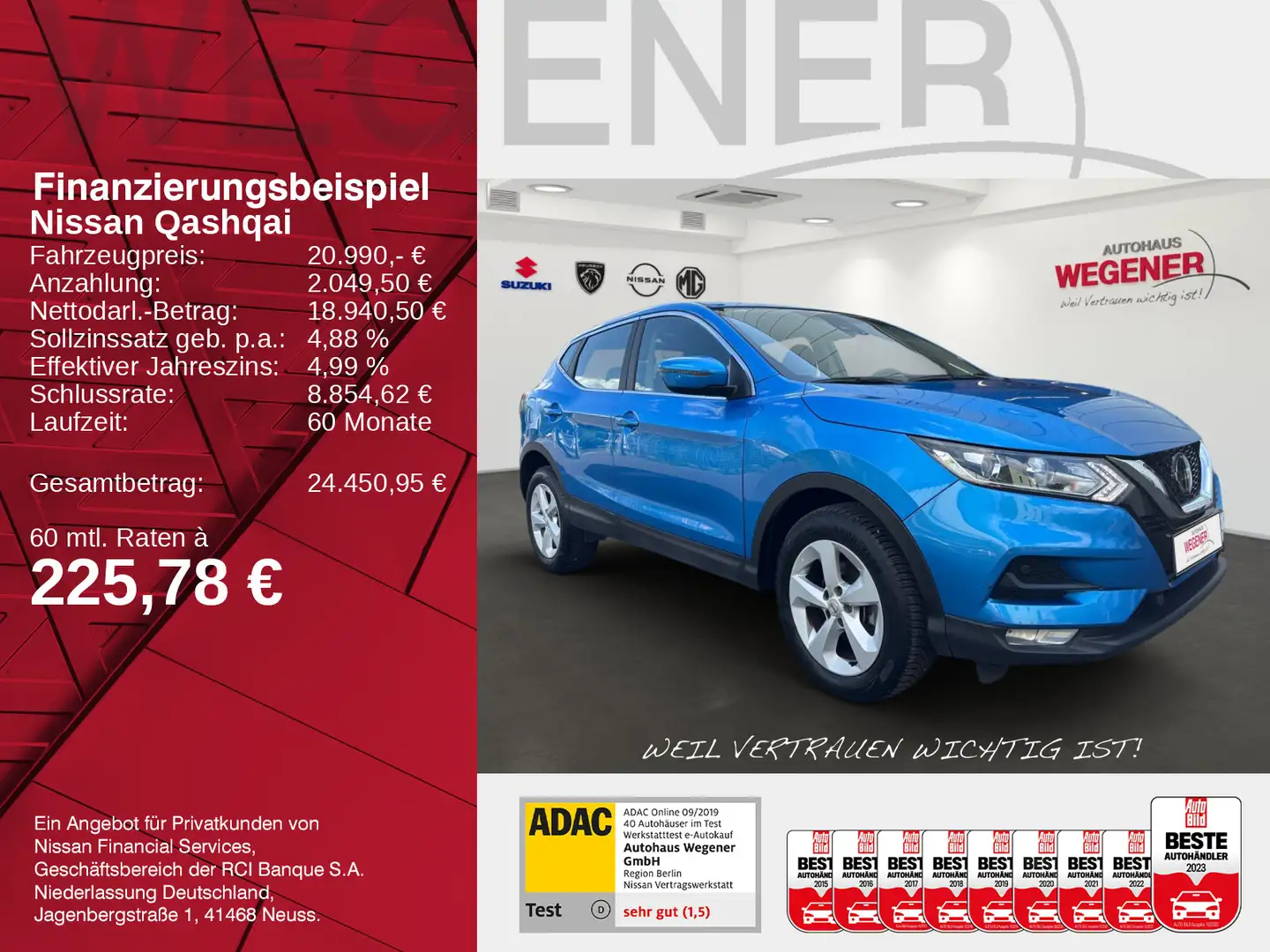 Nissan Qashqai QASHQAI ACENTA AT 1.3 DIG-T +KAMERA+SHZ+CARPLAY+ Bleu - 2