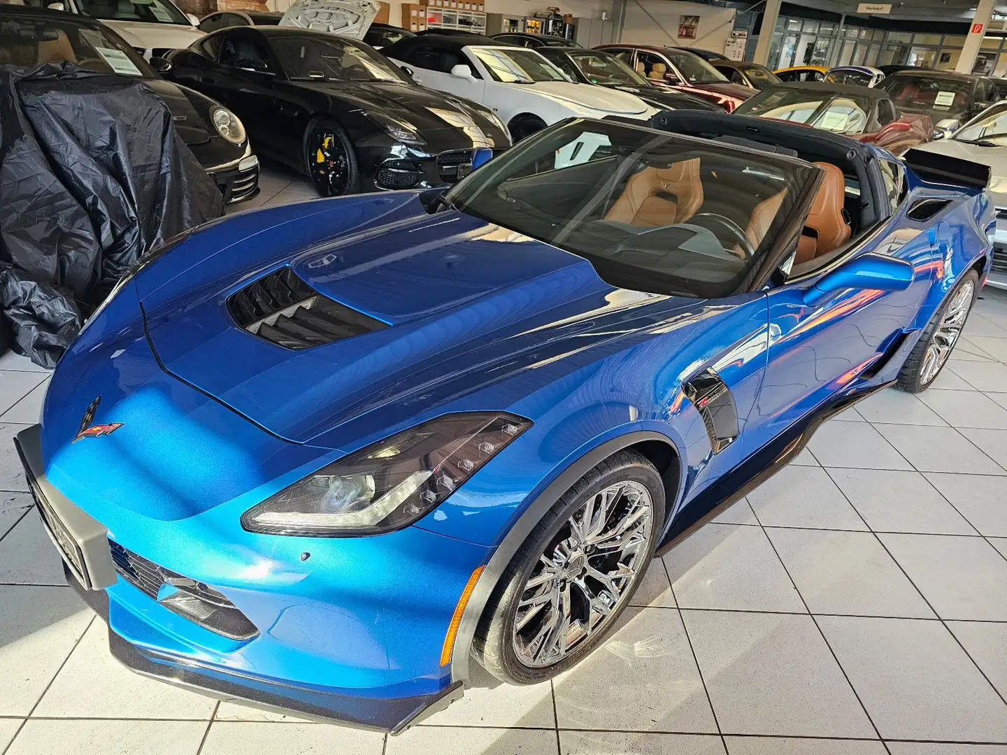 Corvette Z06 C7 Z06 2LZ 6.2 V8 Targa Supercharged MwSt. Blu/Azzurro - 2
