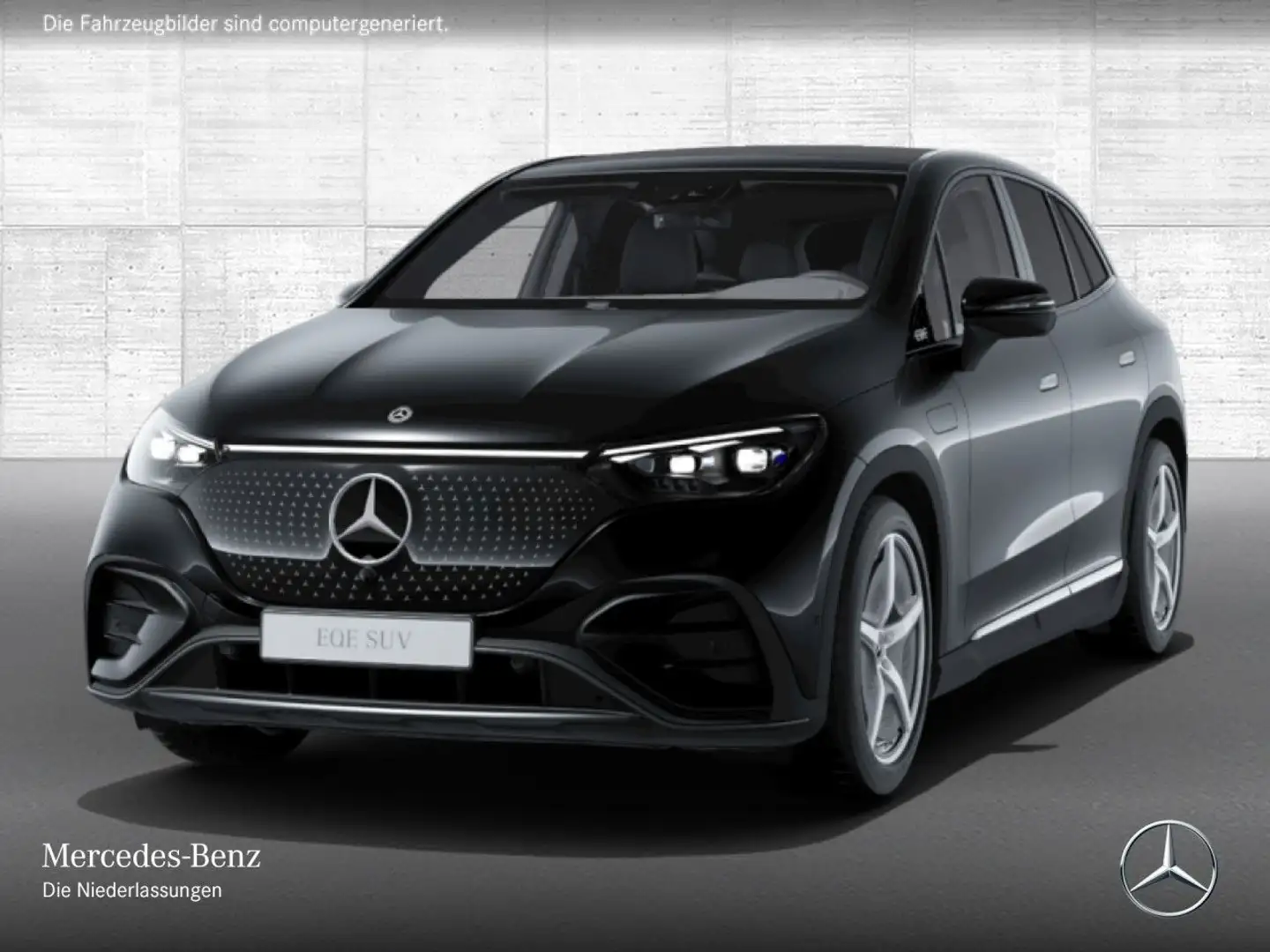 Mercedes-Benz EQE SUV EQE 350 4M AMG+NIGHT+PANO+360+AHK+BURMESTER+TV Schwarz - 2