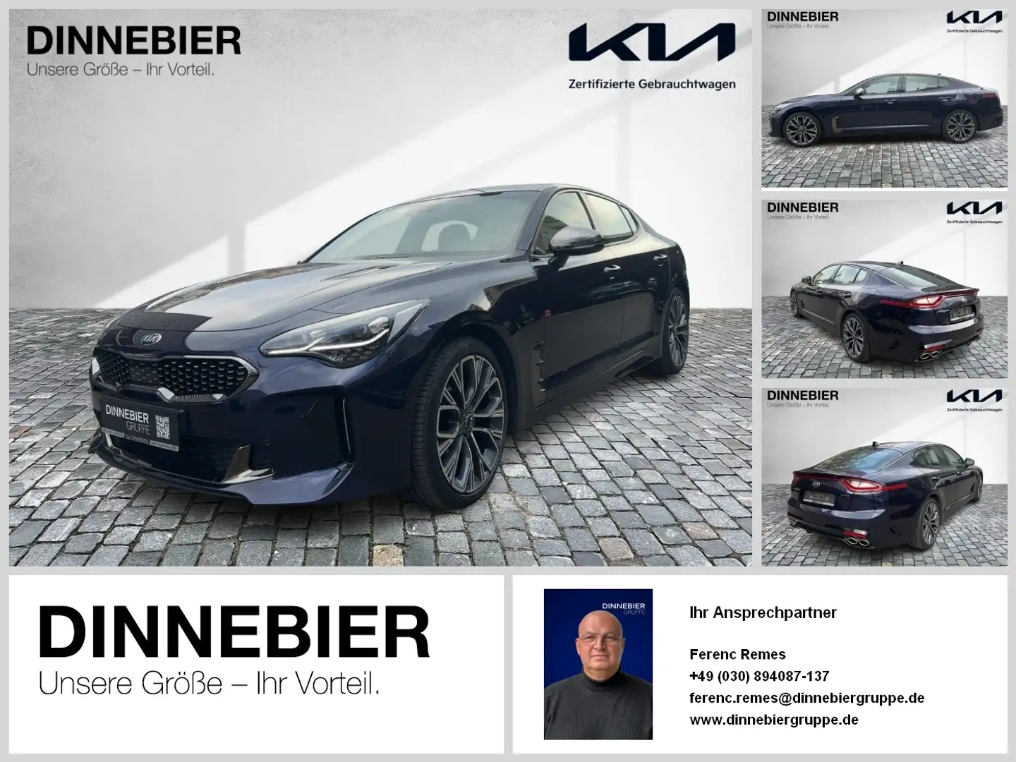 Kia Stinger GT-Line LED+Kamera+Exclusivepaket Bleu - 1