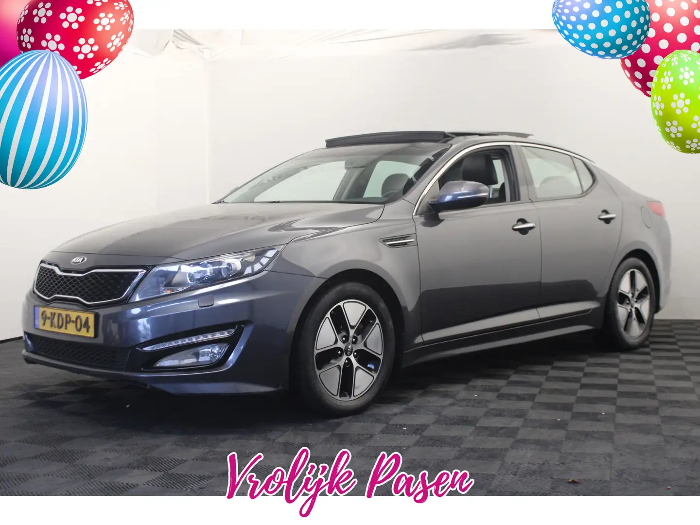 Kia Optima 2.0 CVVT Hybrid Super Pack |Pano|Stoelverw.| Gris - 1
