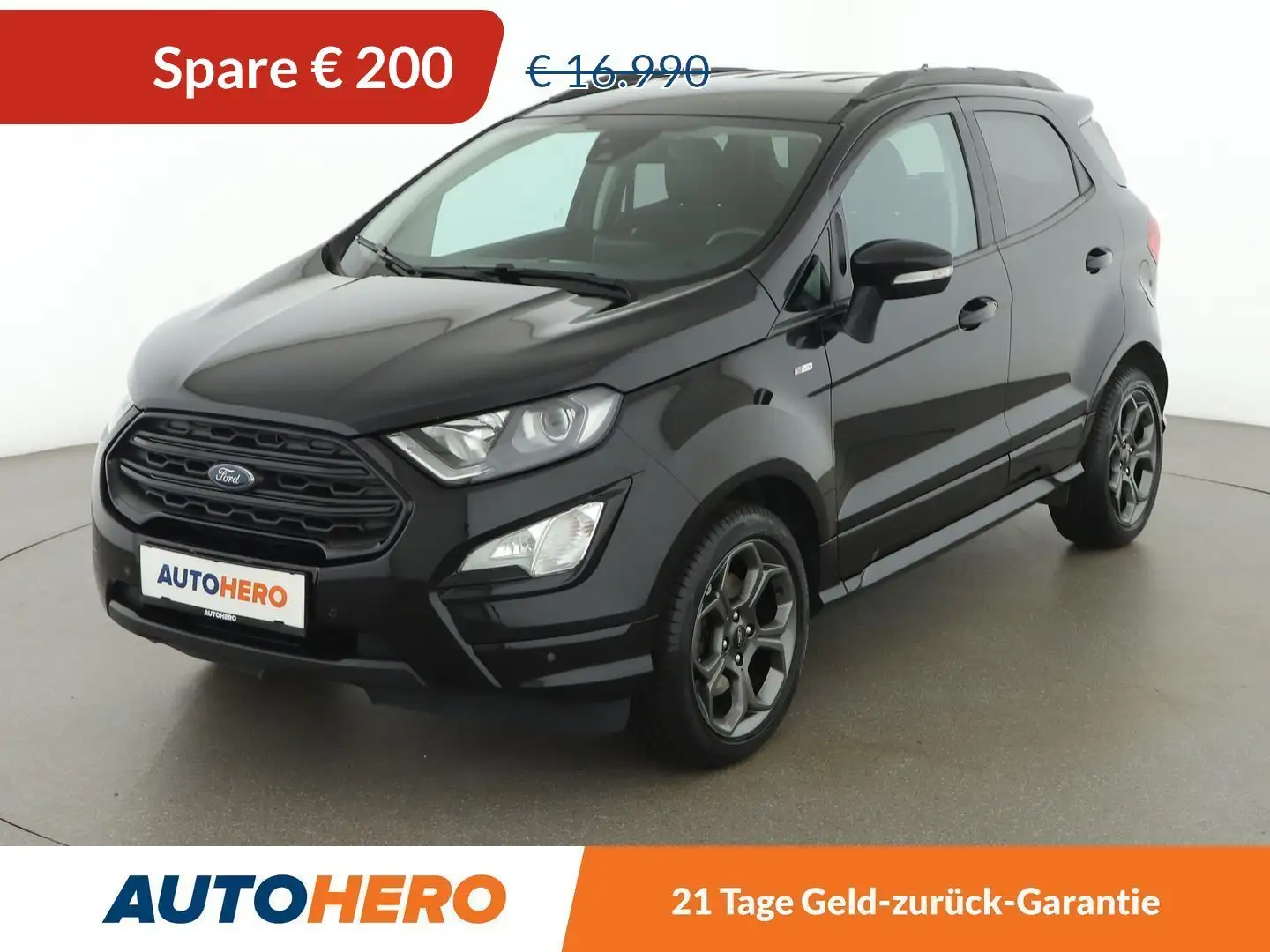 Ford EcoSport 1.0 EcoBoost ST-Line Aut. *TEMPO*NAVI*CAM*TOT*SHZ* Schwarz - 1