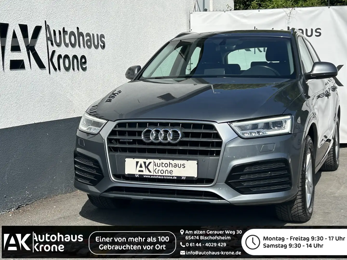 Audi Q3 2.0 TDI QUATTRO SPORT* NAVI*LED*SHZ*PDC* AHK*TEMPO Gris - 1