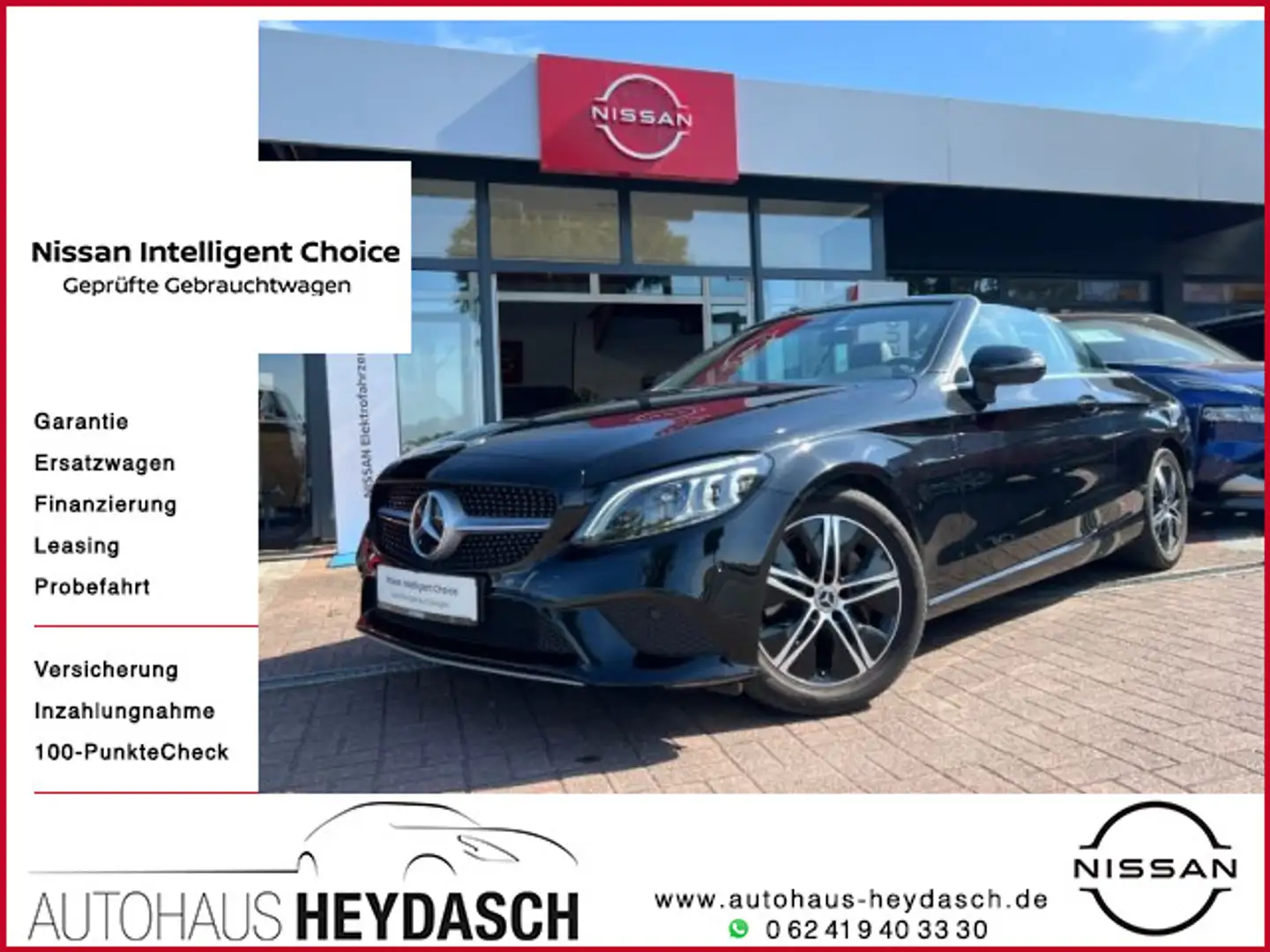 Mercedes-Benz C 200 C -Klasse Cabrio C 200 *AIRSCARF*AHK*LED* Schwarz - 1