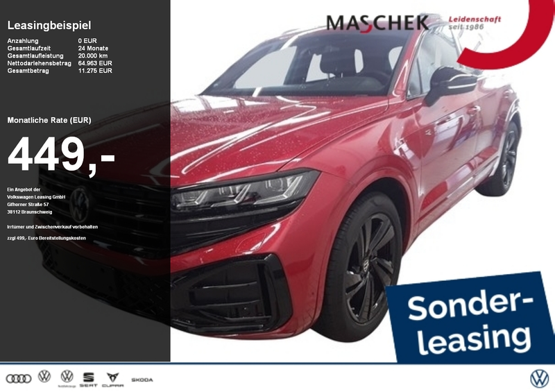 Volkswagen Touareg R-Line 3.0 TDI Sonderleasing! Panorama Standh. AHK