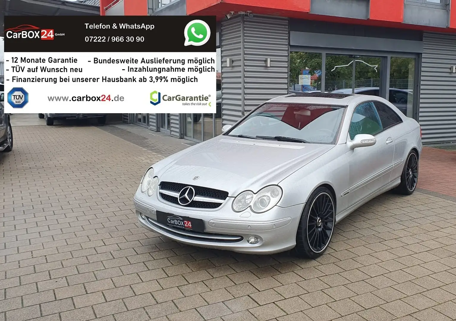 Mercedes-Benz CLK 500 TÜV bis 2/27, Service NEU Grau - 1