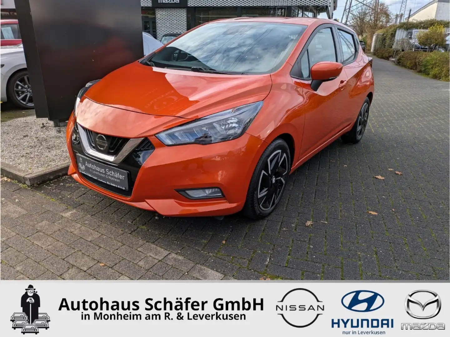 Nissan Micra N-WAY Temp DAB SHZ Spurhalteass Klimaautom. Fernli Arancione - 1