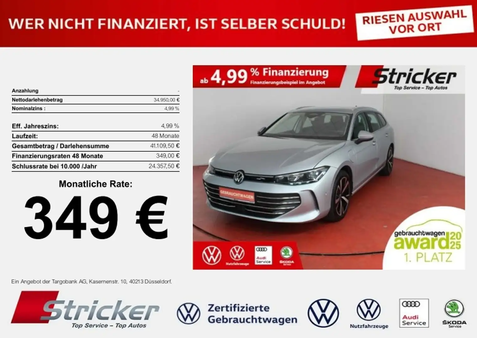 Volkswagen Passat Variant Business 1.5 TSI eHybrid 349,-ohne Anzahlung IQ.L Silber - 1