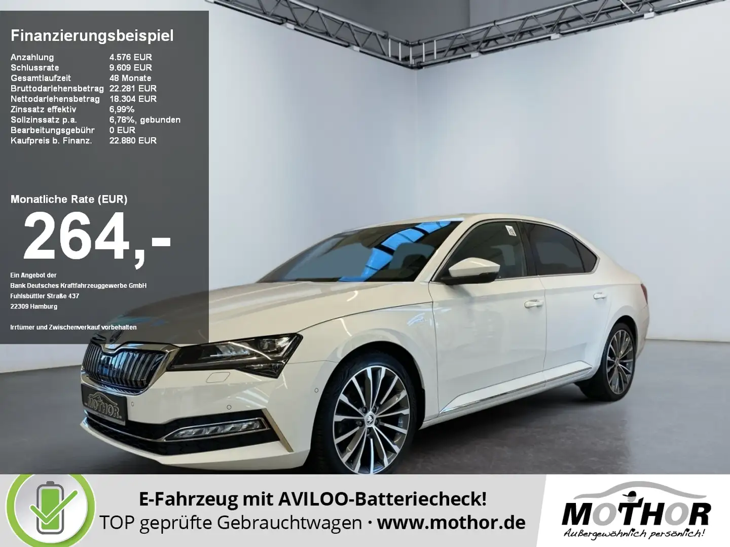 Skoda Superb L&K iV 1.4 TSI DSG 360° 4xSHZ Navi Klima Белый - 1