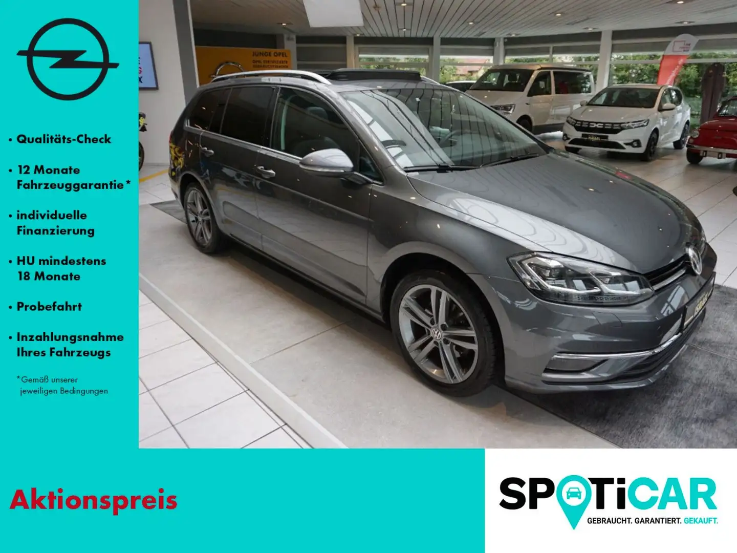 Volkswagen Golf VII Variant Highline LED, LEDER, AHZV, PDC Grau - 1