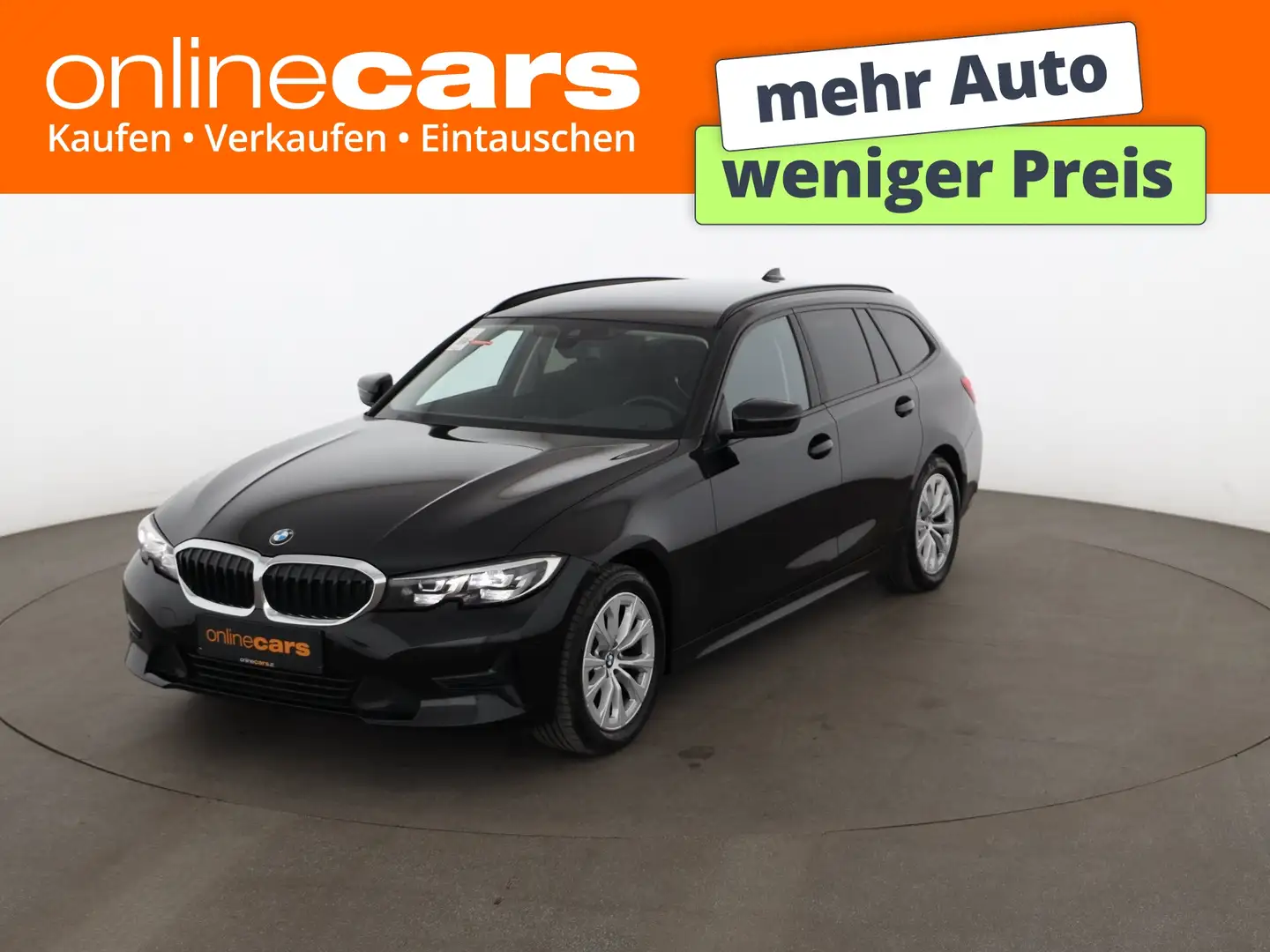 BMW 318 d Touring Advantage Aut LED AHK LEDER NAVI Schwarz - 1