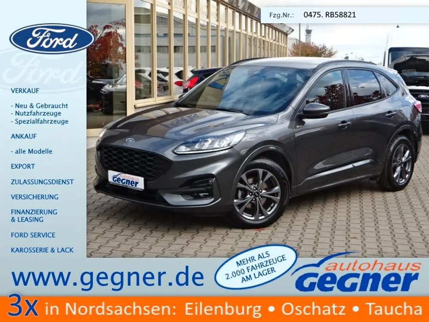 Ford Kuga 120PS Autm. ST-Line Navi 4xSHZ Kamera Grau - 1