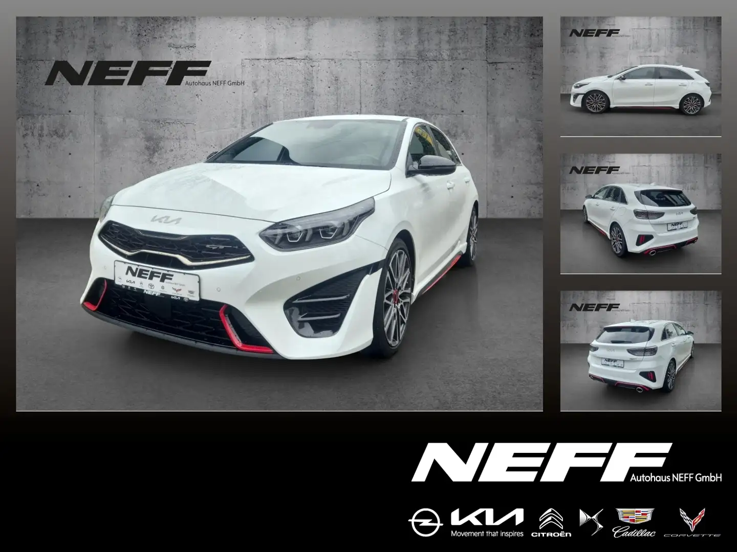 Kia Ceed / cee'd Ceed 1.6T-GDI GT ACC+LED+Navi+SHZ+2xKlima+4xSHZ Weiß - 1