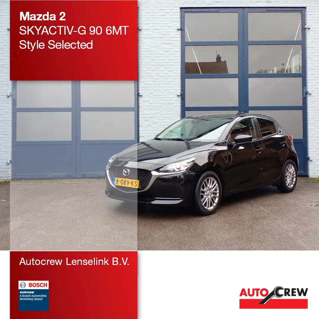 Mazda 2 1.5 SKYACTIV-G 90PK Style Selected | Orgineel NL | Zwart - 1
