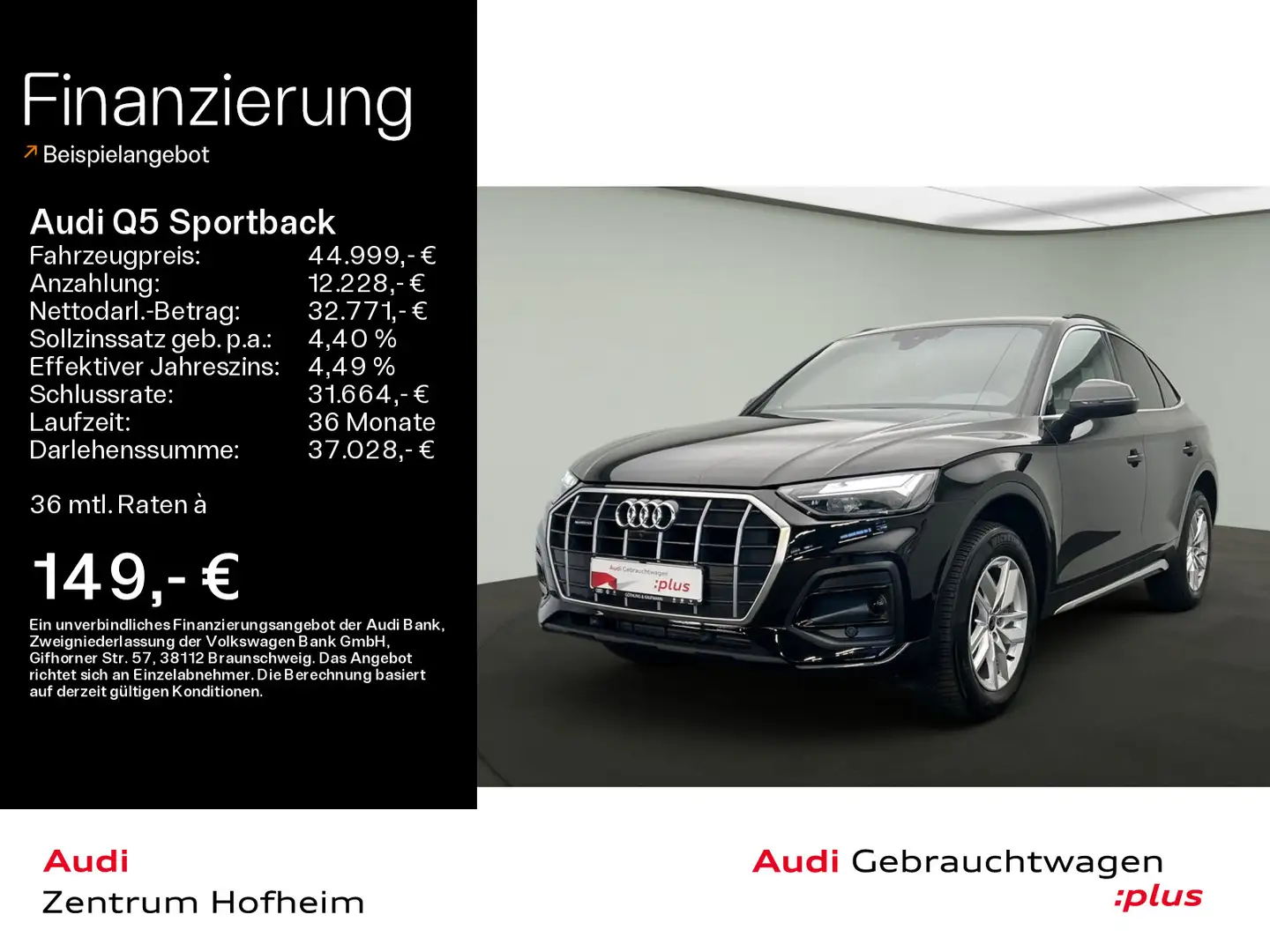 Audi Q5 40 TFSI qu advanced S tro*Pano*LED* Schwarz - 1