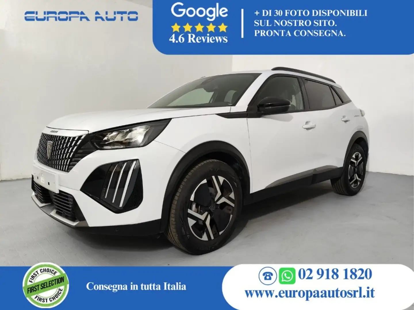 Peugeot 2008 PureTech 130 S&S EAT8 Allure *TELECAMERA 360°* Bianco - 1