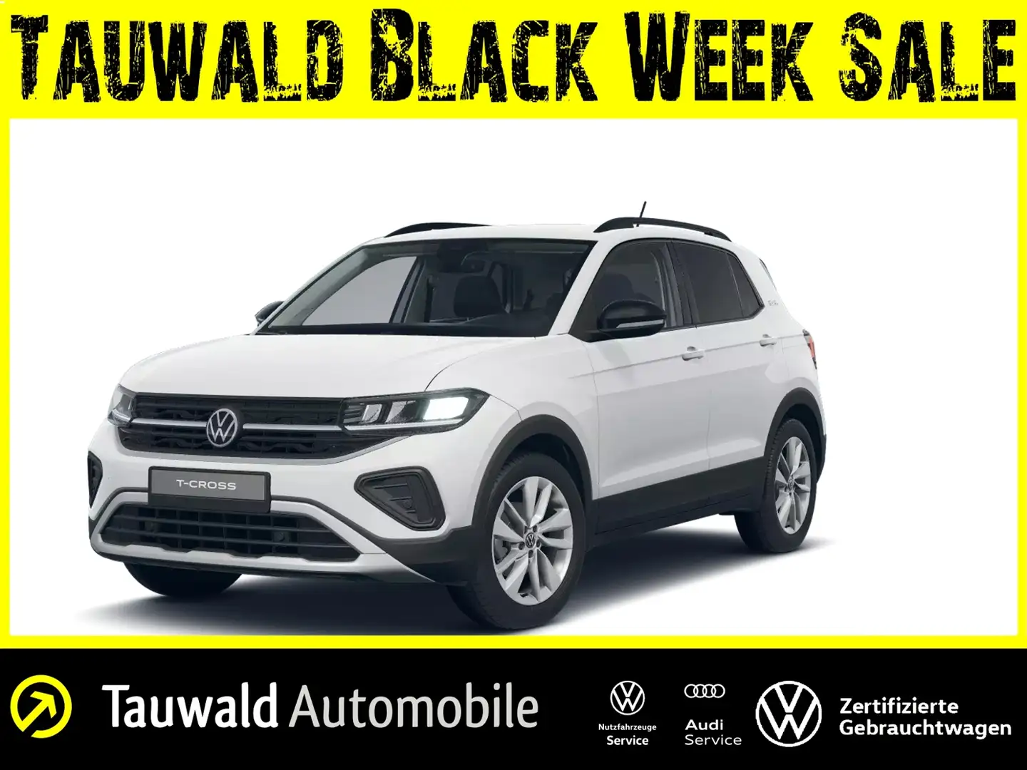 Volkswagen T-Cross 1.0 TSI Life APP/ACC/NAVI/ALLSEASON Weiß - 1