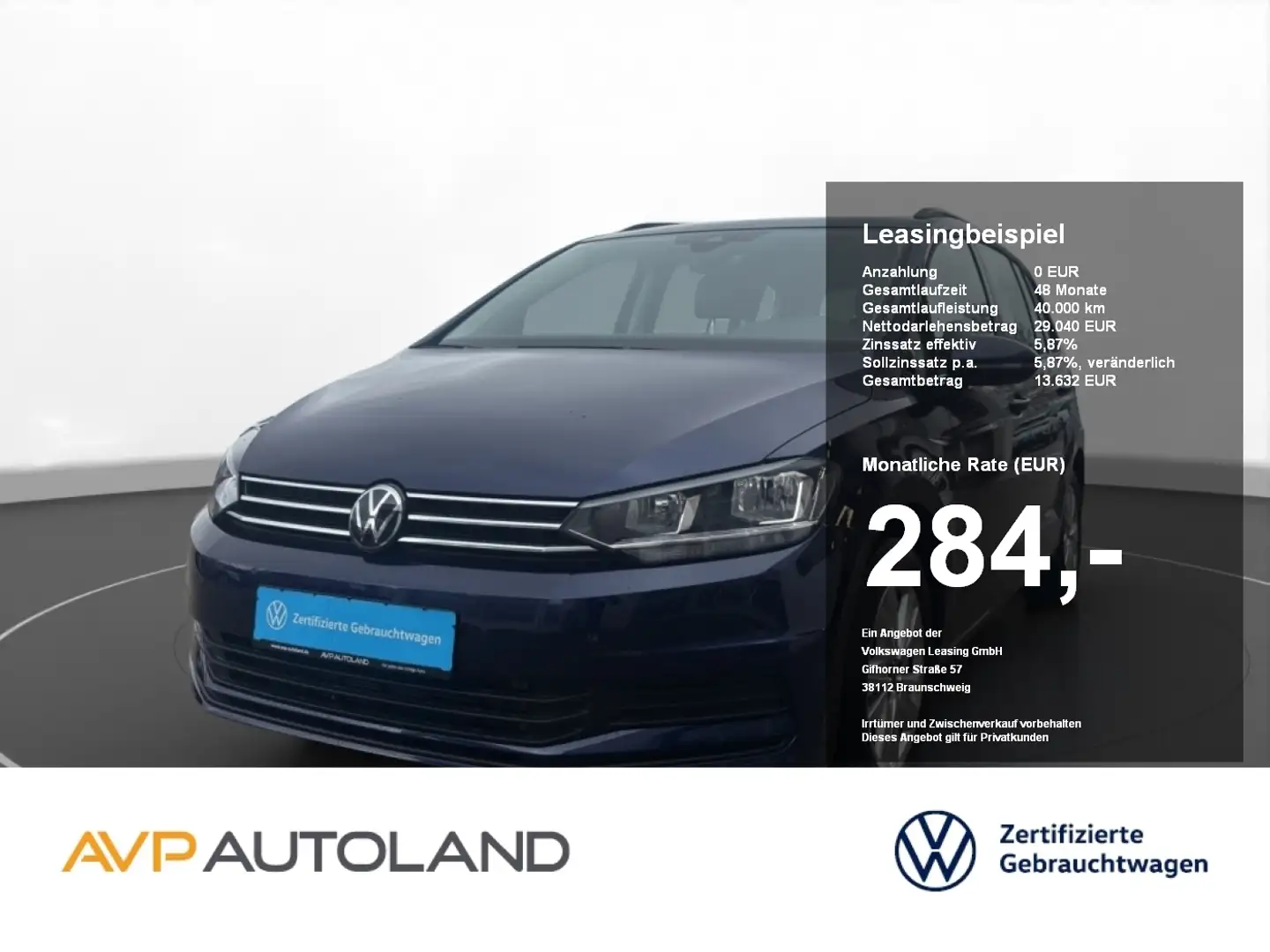 Volkswagen Touran 1.5 TSI Comfortline | NAVI | 7-Sitzer | Bleu - 1