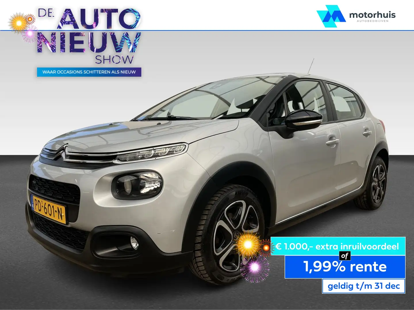 Citroen C3 1.2 PureTech 82pk Feel Gris - 1